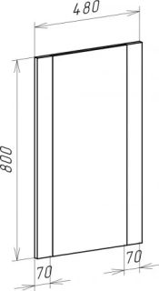 Зеркало Bellezza Рокко 50см белый 00000001220